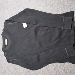 NWT American Eagle Premium AE77 Men's Gray Medium Long Sleeve Waffle Shirt